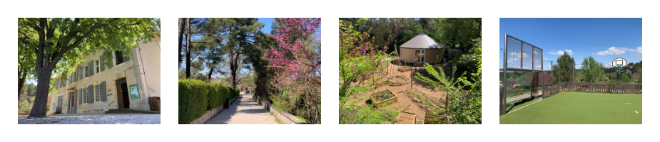 Bandeau avec 4 images repréentant le campus de CIPEC